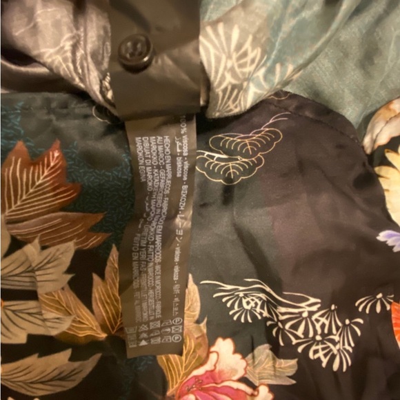 Zara Floral Mini Dress - Black and Multicolor - Picture 8 of 12